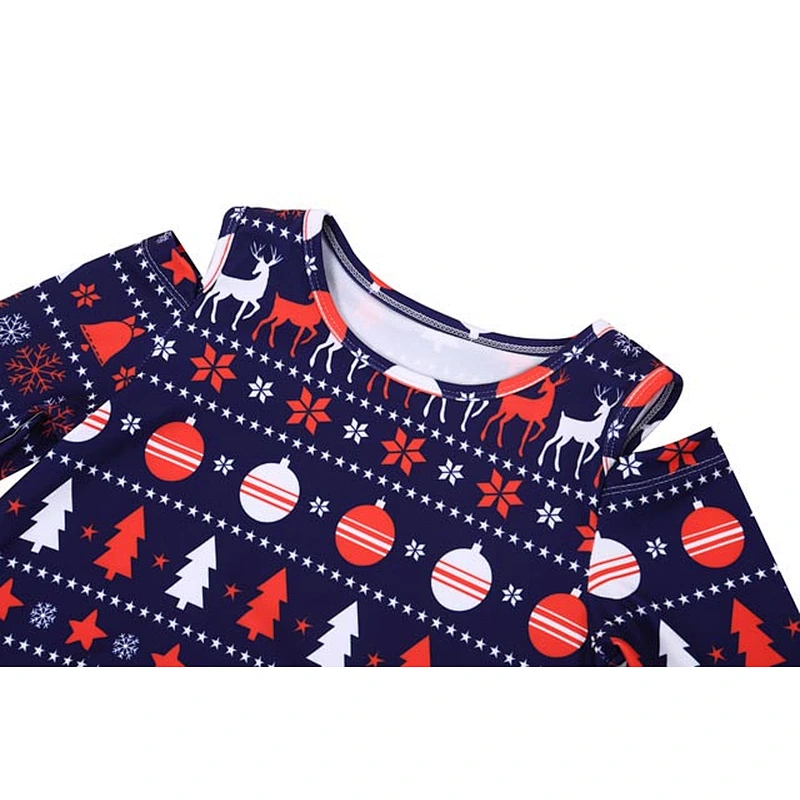 High Quality New Fashion Girls Christmas Outfits Party Dress for Kids