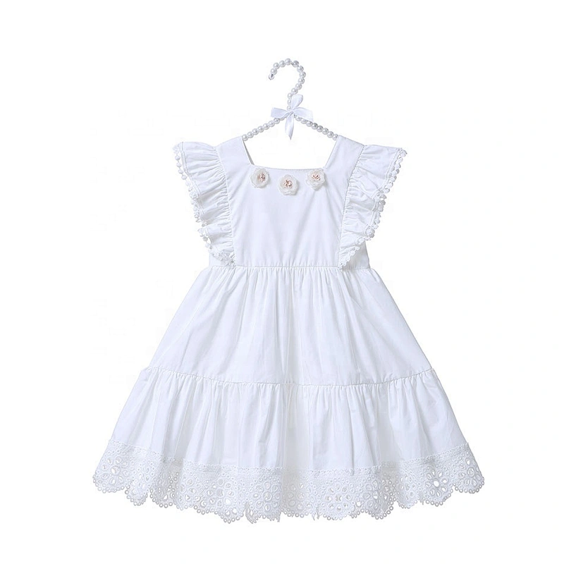 Infant and Toddler Girls Cute Sleeveless Dress with Pleated Flounces Design