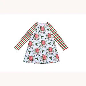 Good price hot sale kids Christmas costumes latest snow pattern girls dresses