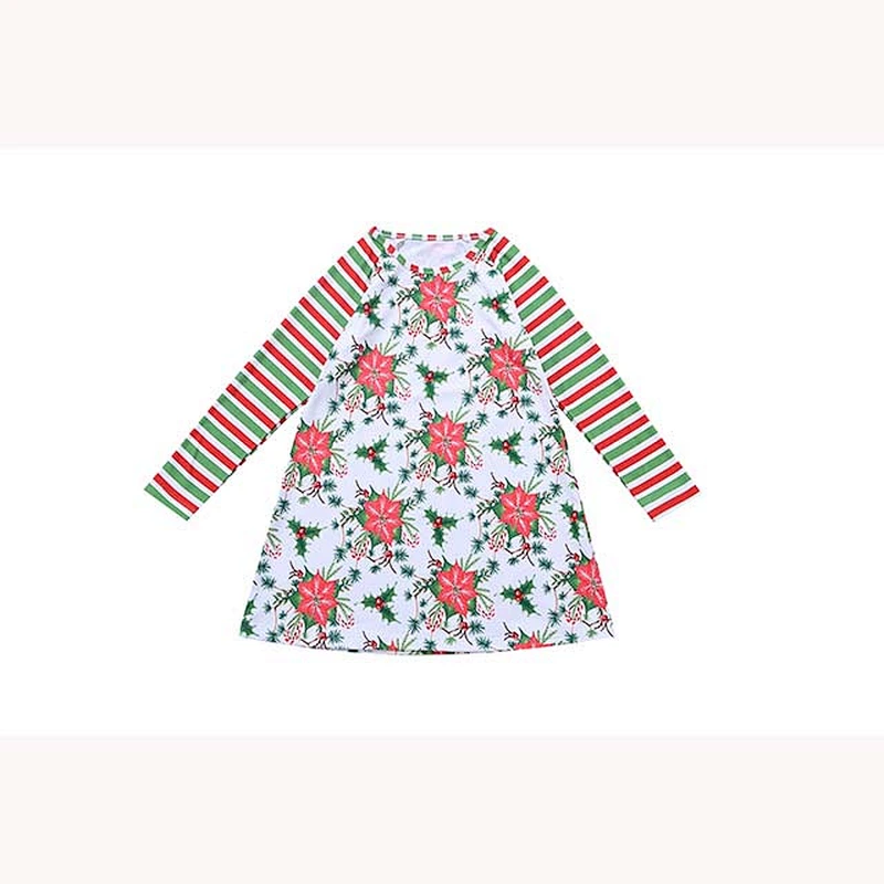 Good price hot sale kids Christmas costumes latest snow pattern girls dresses