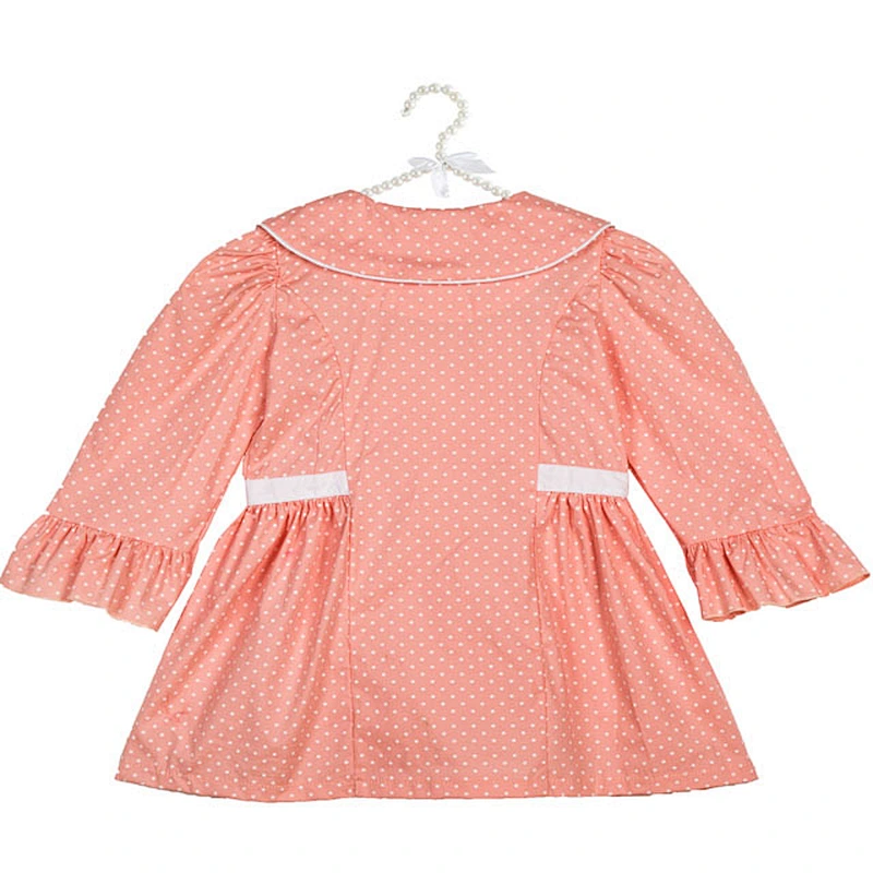 Wholesale China Online Selling Baby Girls Three Quarter Sleeve Top Girls Comfortable Polka Dot Shirts Red Classic Shirt Blouse