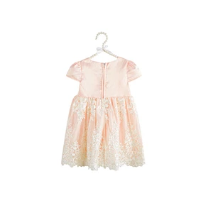 Elegant  Short Sleeve Lovely Baby Girl Dress Wholesale Children's Boutique Clothing