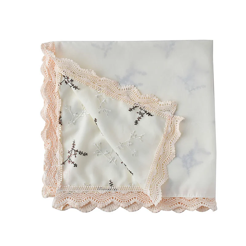 Popular Baby Clothe Cotton Print Lace Baby  Blanket For Girl