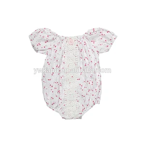 Newborn Baby Clothes Summer Baby Girls Vintage Floral Baby Girls Infant Toddlers Clothing Lace Romper