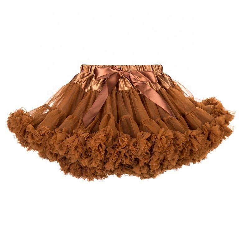 Cheap Fluffy Yellow Tutu Mini Skirt Dress Pettiskirts for Girls Birthday Party