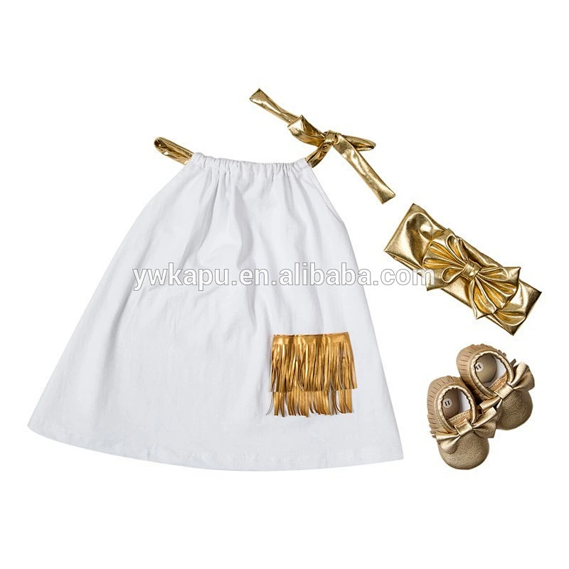 2018 baby cotton fancy frock design 1-6 years old baby girl pillow case dress sets