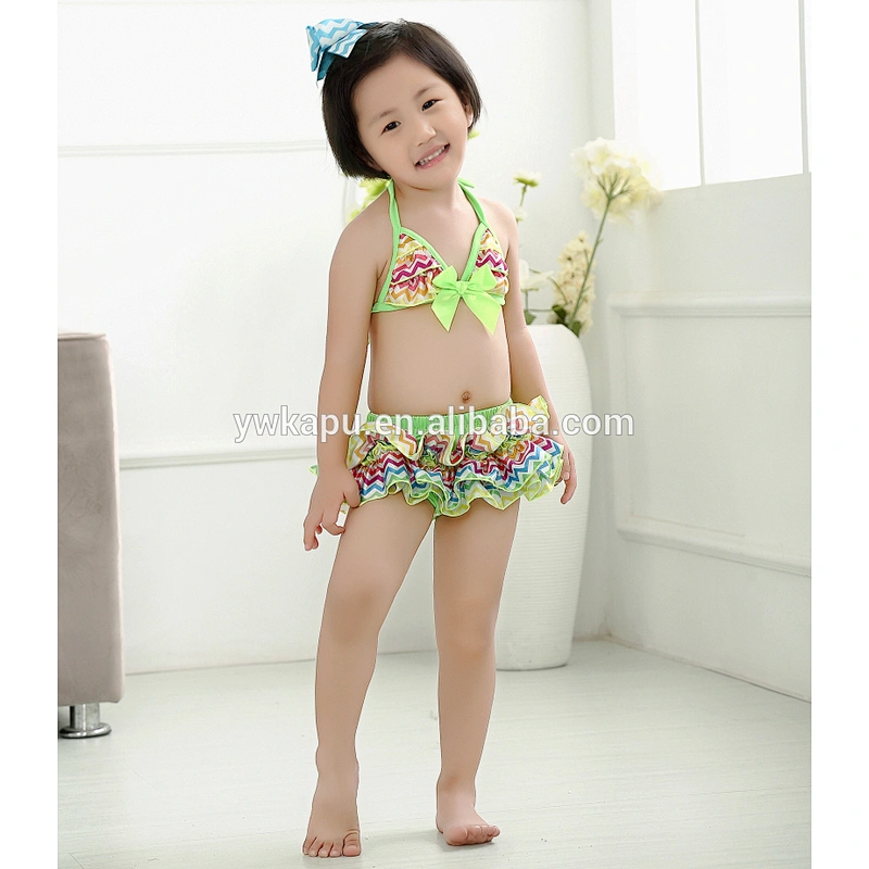 2018 summer fashionable & cute child girl bikini cartoon print baby girl bikini swimwear