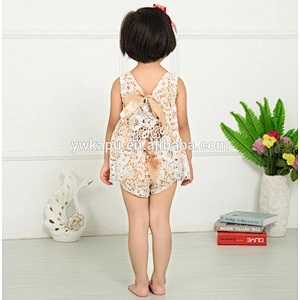 Cute Girl Lace Fabric Swing Outfits Baby Girl Boutique Clothing Sets High Quality Colour Combination Suits
