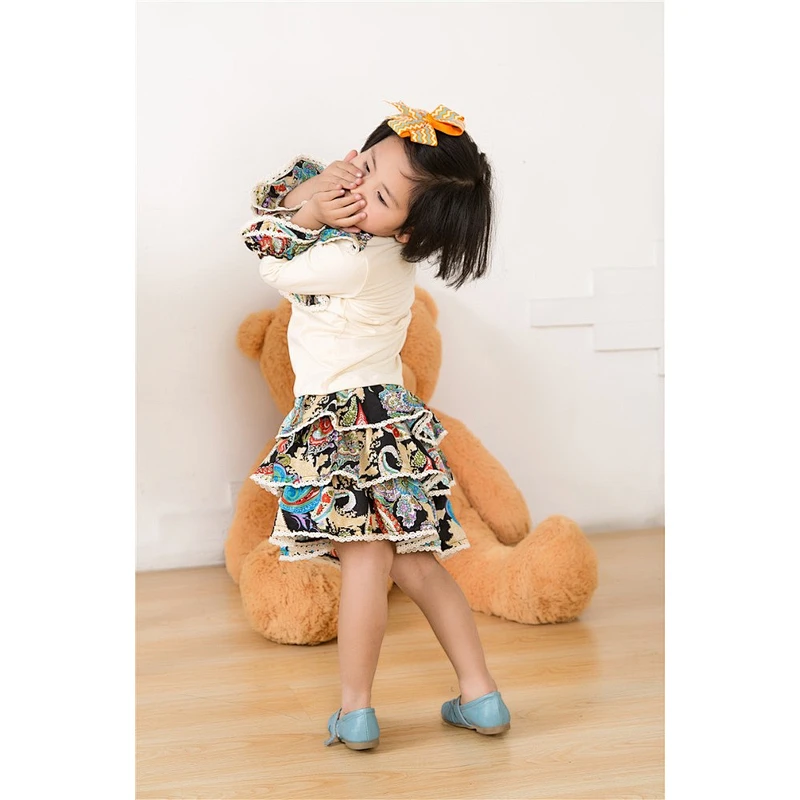 Wholesale baby clothes cotton frock designs baby girls' clothing set