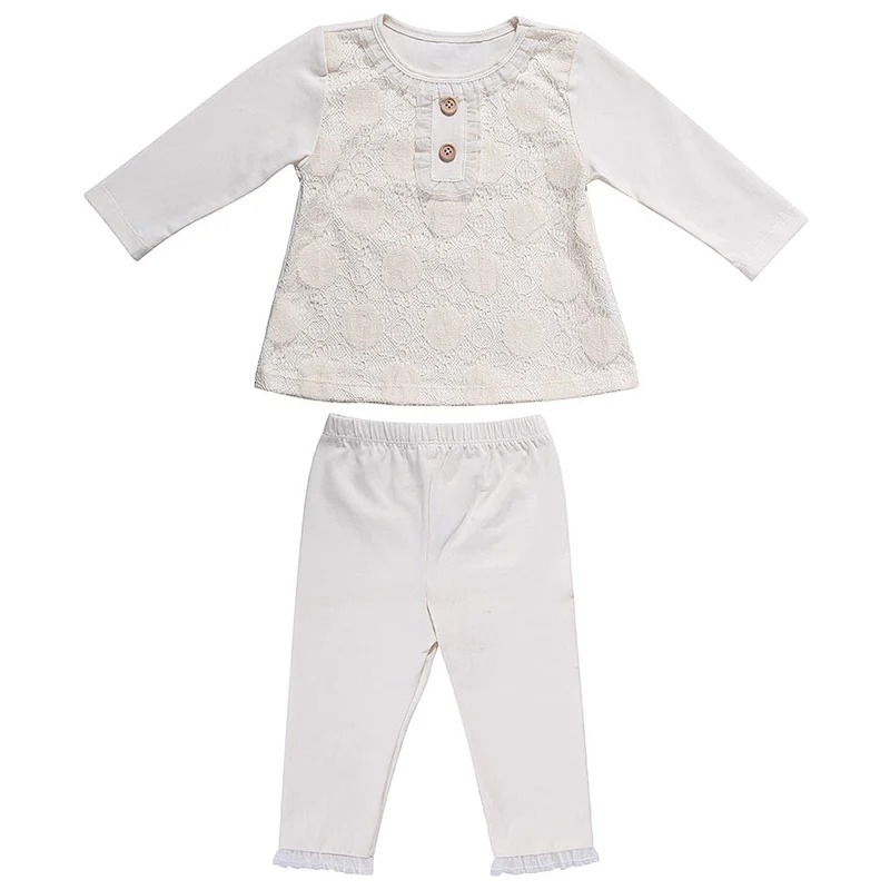 2019 Wholesale Boutique  Baby  Girls 2 Pieces Cotton Sweet Outfits Summer Printed Set