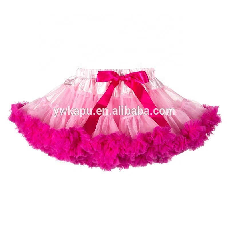 Kids Girls Multi Color Fluffy Tulle Rainbow Tutu Pettiskirts