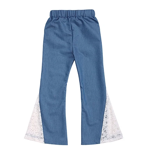 Hot Sale Kid Trouser Baby Girl Denim Bell-bottomed Pants For Girl