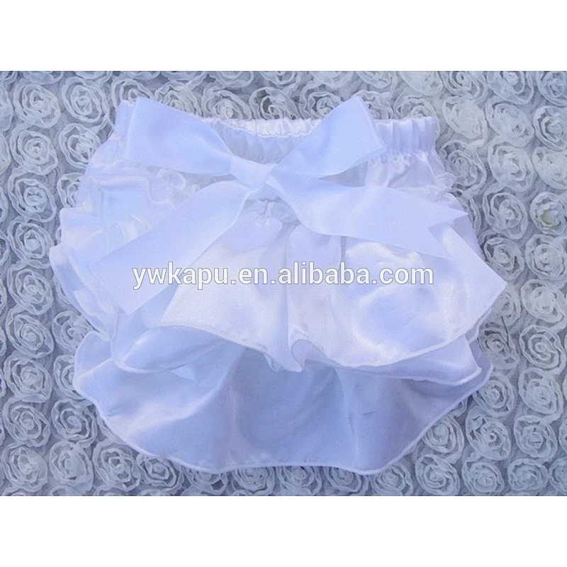 Fashional satin bloomer underwear diaper cover baby bloomers in stock for wholesale