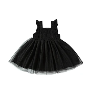 Modern Design  Custom Print Cotton Lace Seaside Bella Dresses Kids Baby Girl Dress