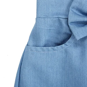 2019 Piglet Tail Design Skirt  Kid  Bow Skirt  With Pocket Baby Girl Denim  Skirts