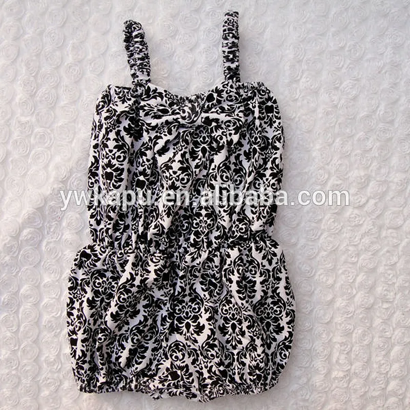 New design organic floral print cotton strap baby rompers wholesale baby clothes