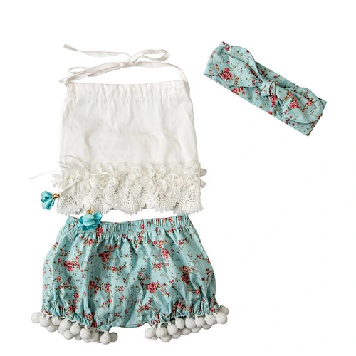 2018 Wholesale Summer Baby Girls Clothing Sets Kids Clothes Hot Sale Beach Style Children Clothing Set