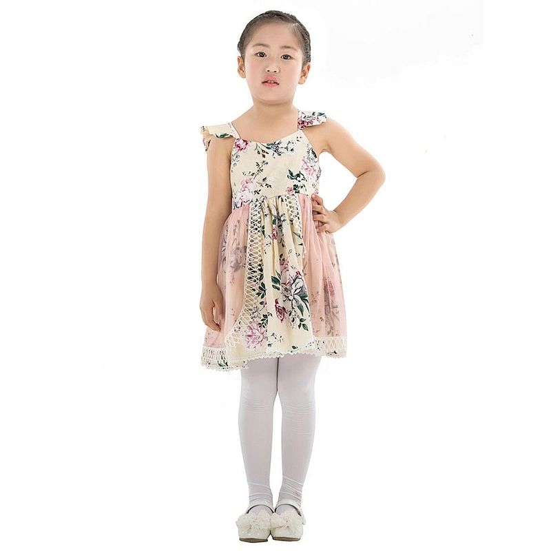 Wholesale Kids Girls Summer Floral Flower Dress
