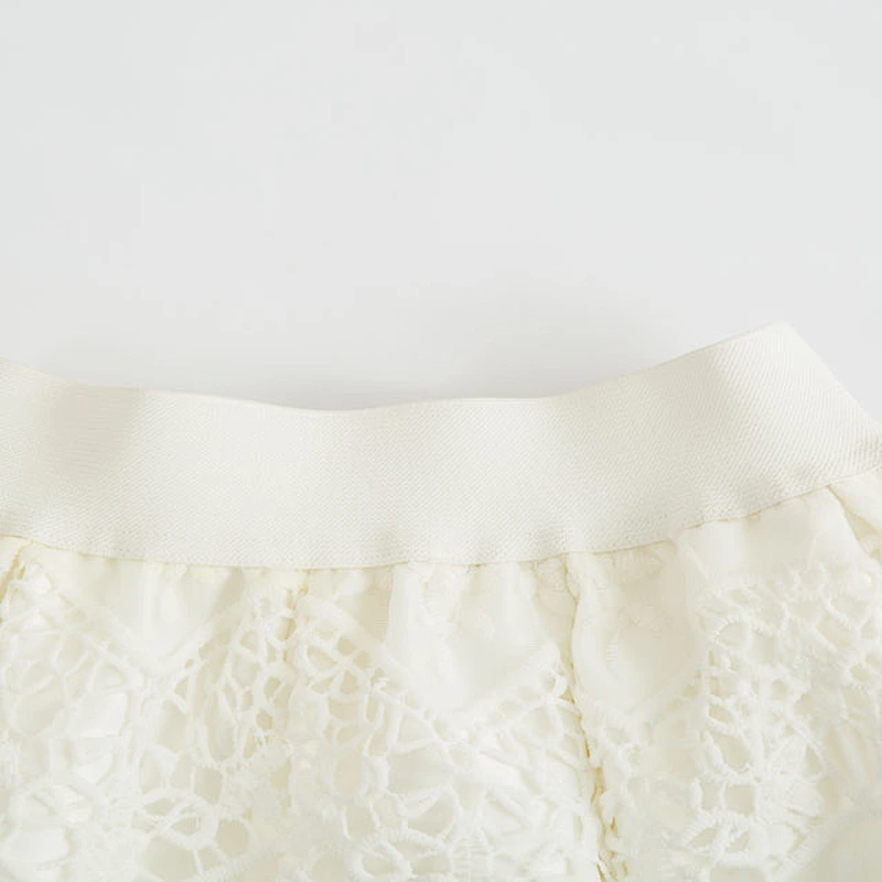 Wholesale Elegant White Mini skirt Fashion Girls Cute Lace Tutu Skirt For Girls