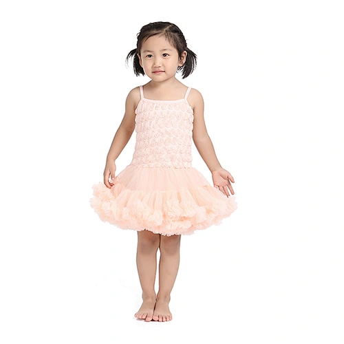 2018 wholesale children clothes girls party dresses with rose design