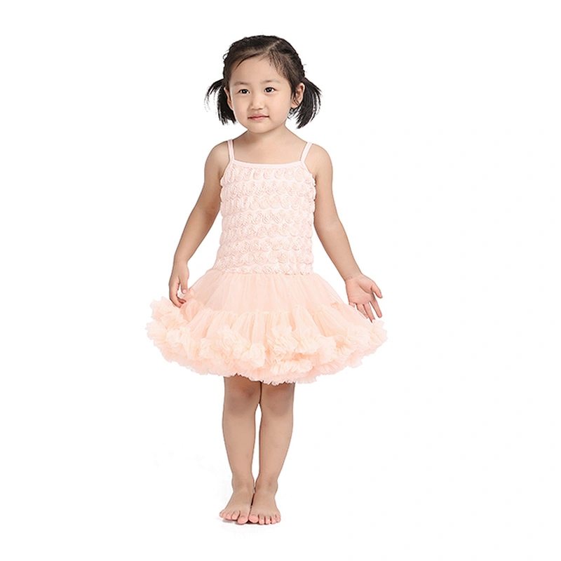 2018 wholesale children clothes girls party dresses with rose design