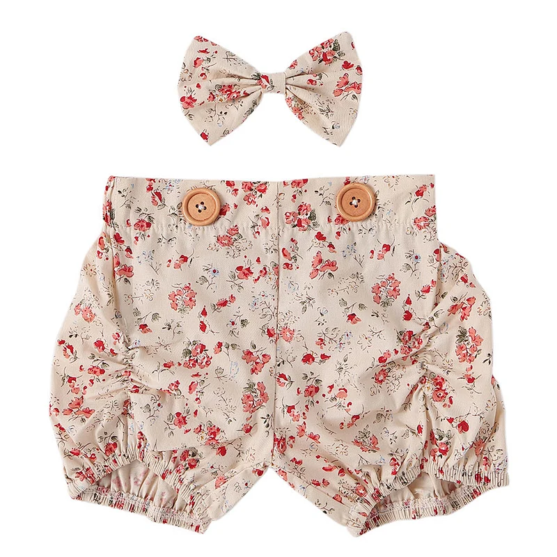 Unique kids clothes children boutique clothing 2 piece girl shorts with bow