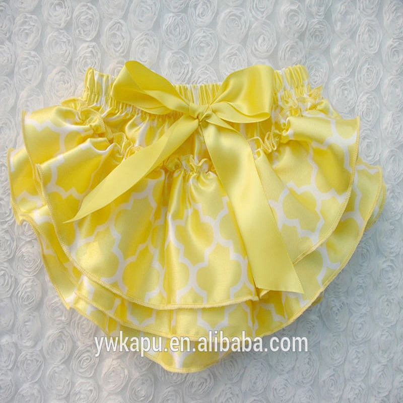 Fashional satin bloomer underwear diaper cover baby bloomers in stock for wholesale