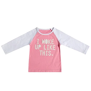 OEM Service custom bulk wholesale fall long sleeve baby girl  shirt