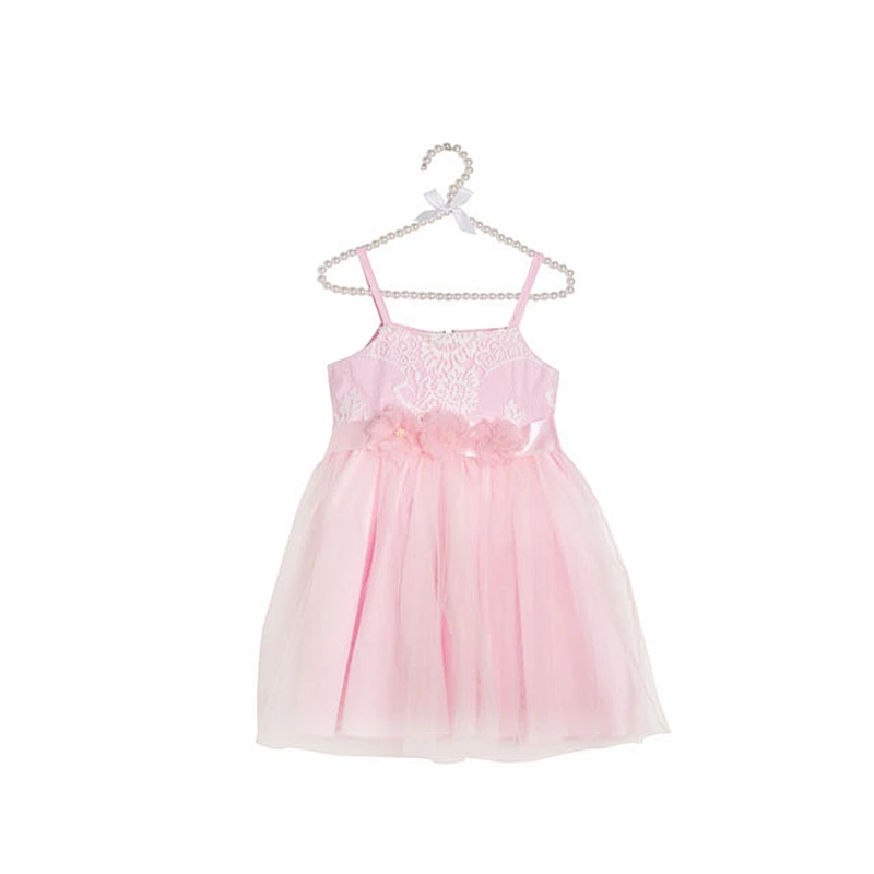 White Lace Wholesale Summer Kids Frock Dress Cute Baby Girls Birthday Party Princess Dresses