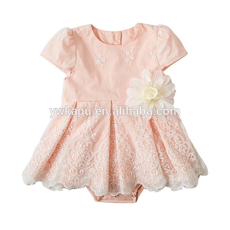Infant Floral Rompers newborn baby jumpsuits dress with lace style onsie for toddler