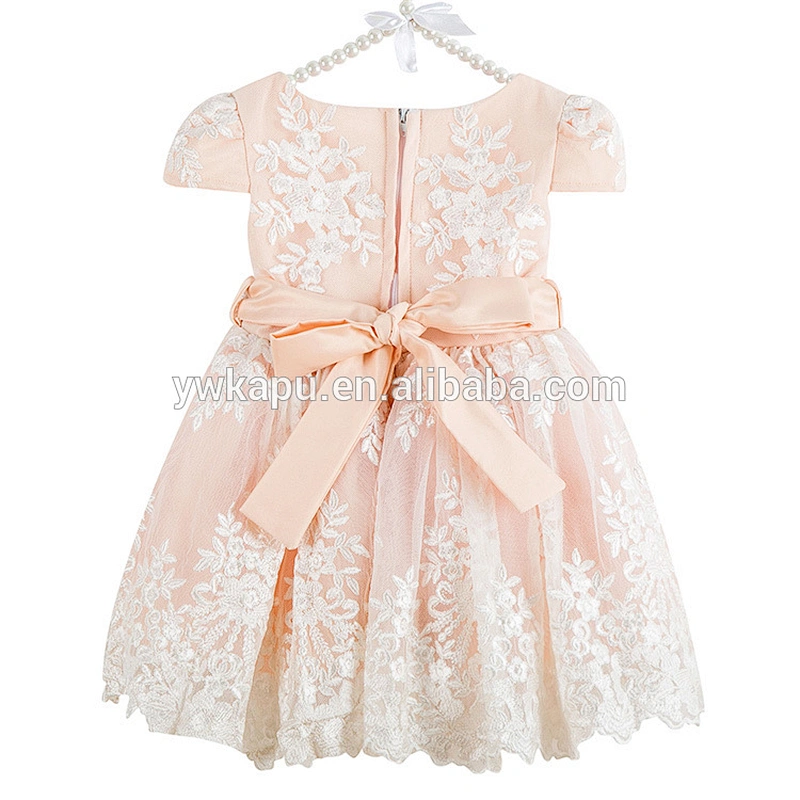 Wholesale Girl Children Princess Kids cap Sleeve Lace birthday party Dress