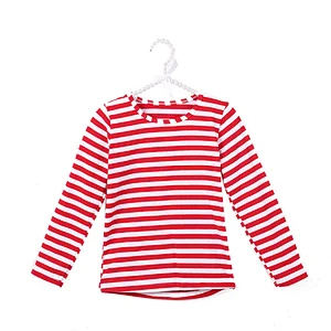 Promotional Children Spring Fall T Shirt with Strip Pattern