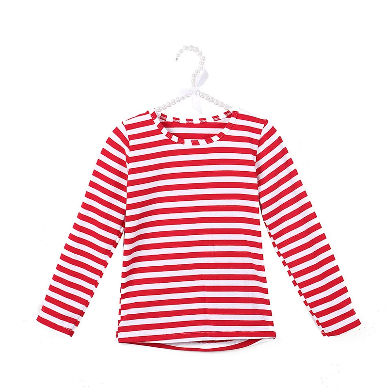 Promotional Children Spring Fall T Shirt with Strip Pattern