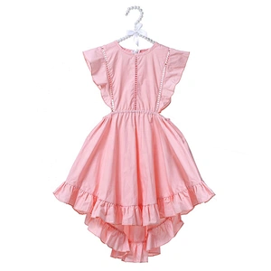 Fashionable Kids Baby Plain Pink Lace Flower Girl Dress
