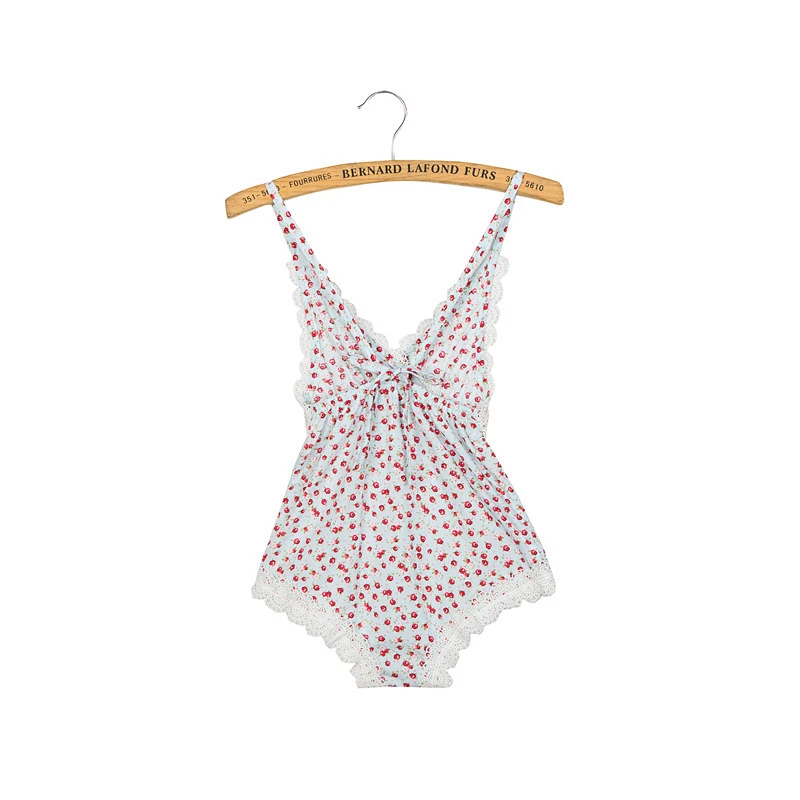 New products 2018 baby clothes vintage lace romper with high quality print