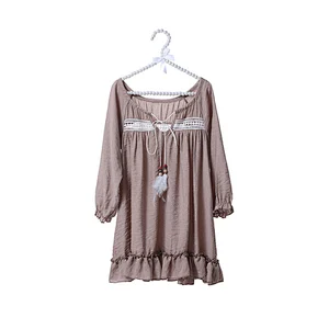 2018 beautiful children top wholesale girls party dress  tunic kids baby girl dresses
