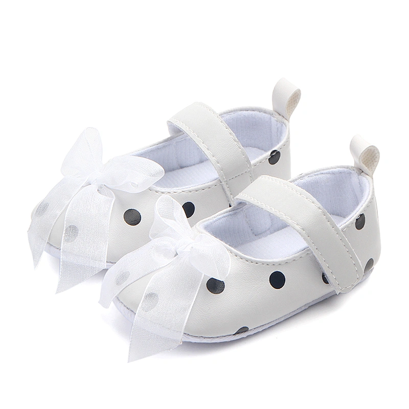 Manufacturers Infant  Baby  Cotton Shoes Pink  Polka Dot Bow Toddler Shoes For Girl