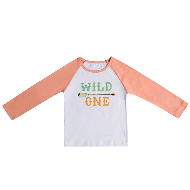 OEM Service custom bulk wholesale fall long sleeve baby girl  shirt