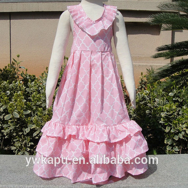 New arrival Quatroleavian pink new long party evening dresses for kids in stock