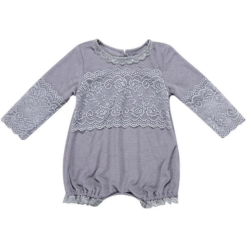 OEM service baby romper spring girl romper long sleeve lace romper clothes