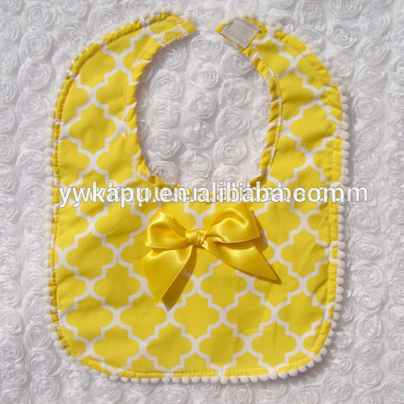 Baby fashion design woven cotton bib for babies for wholesale in stock
