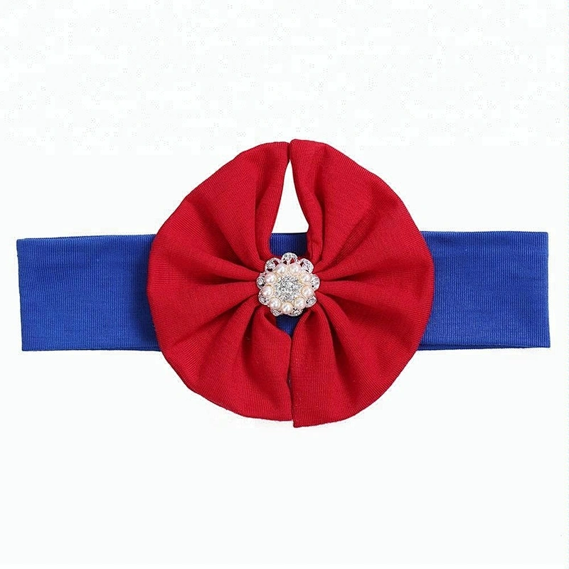 2018 New Arrivals beauty Patriotic baby cotton ruffle fourth of July bloomers with headband