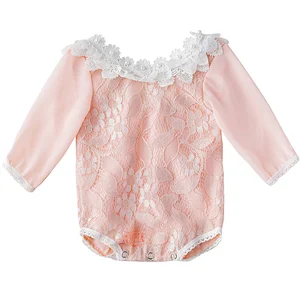 Cute newborn baby girl short sleeve rompers  jumpsuit clothes