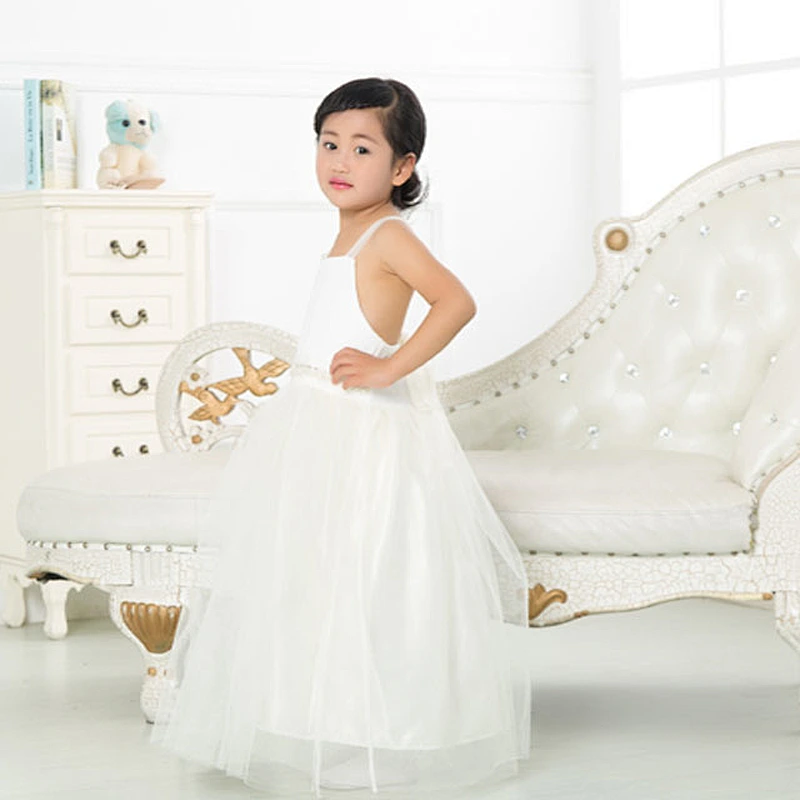 Lovely Baby Princess Flower Girl Wedding Dresses Pearl  Kids Party Frock