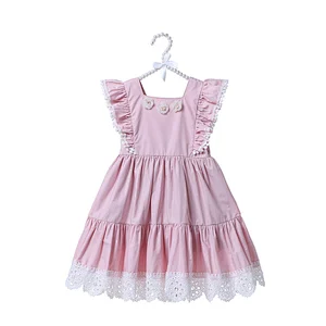Manufacturer Direct Selling Kids Baby Girls Soft Cotton Dress Flower Girls Dress