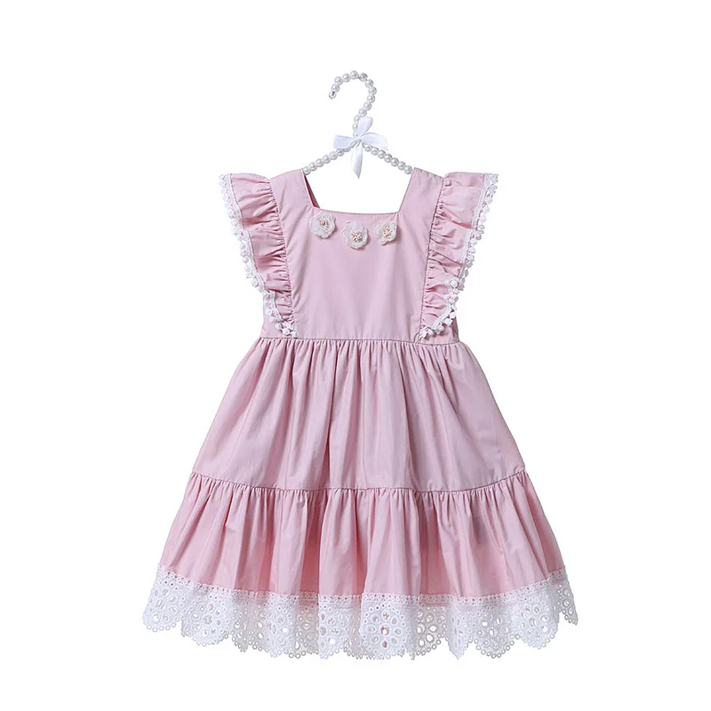 Manufacturer Direct Selling Kids Baby Girls Soft Cotton Dress Flower Girls Dress