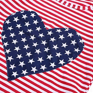 2018 Newest design patriotic high quality sleeveless top and ruffle bloomers 4th of July baby girl outfit