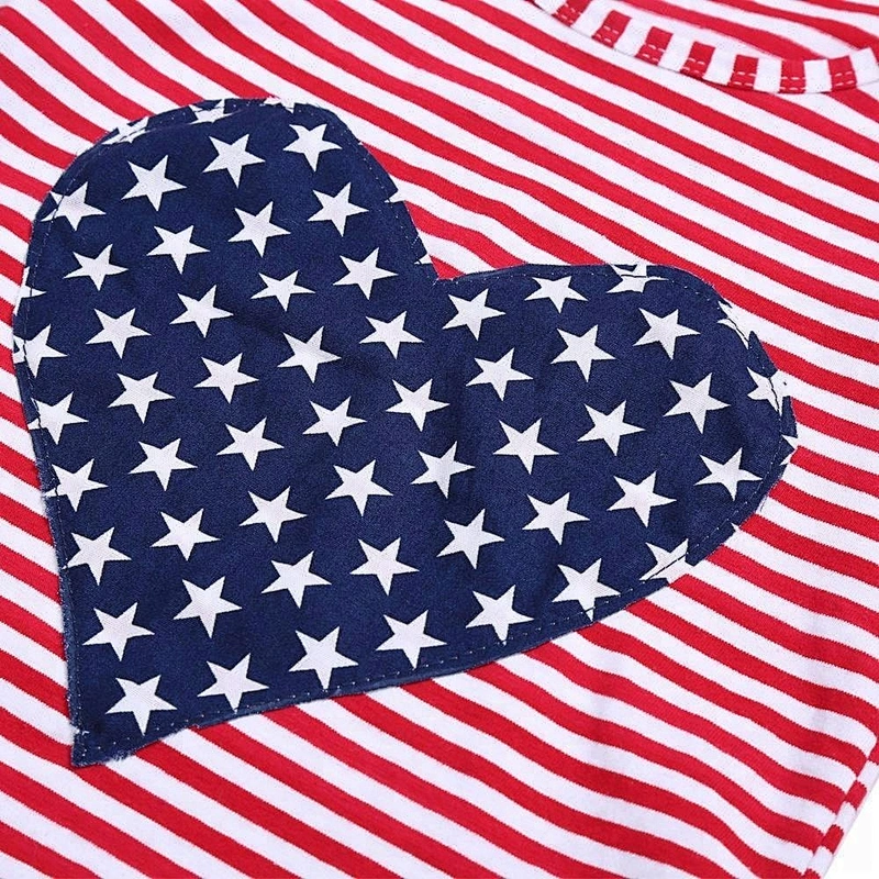 2018 Newest design patriotic high quality sleeveless top and ruffle bloomers 4th of July baby girl outfit