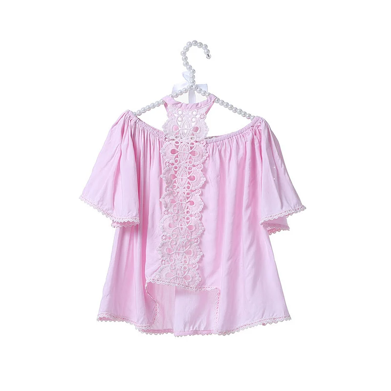 High Quality Summer Baby Girl's Off Shoulder Cotton  Tunic Top T-shirt