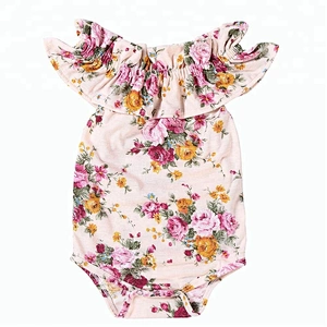 2019 Wholesale Newborn Baby Girl Clothes Summer baby romper  Sleeveless romper